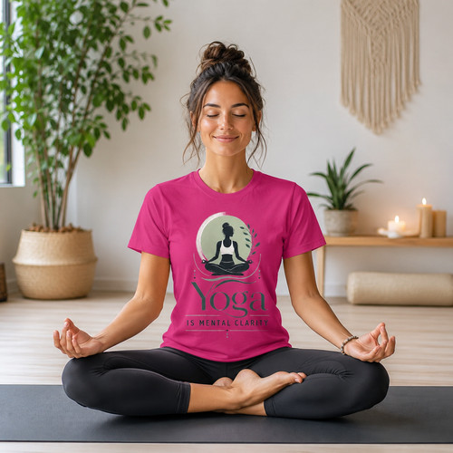 Yoga damen shirt - t-shirt, heliconia